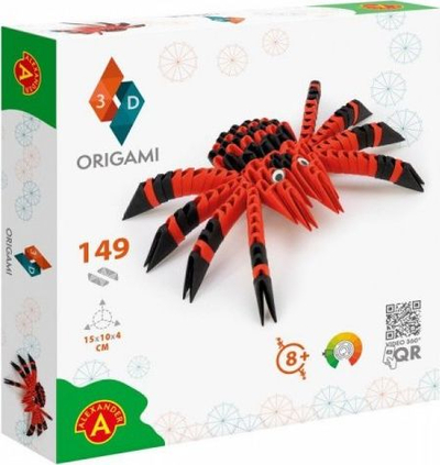 Set origami kreativ Alexander Zest Merimangë 3D, 149 pjesë, shumëngjyrësh