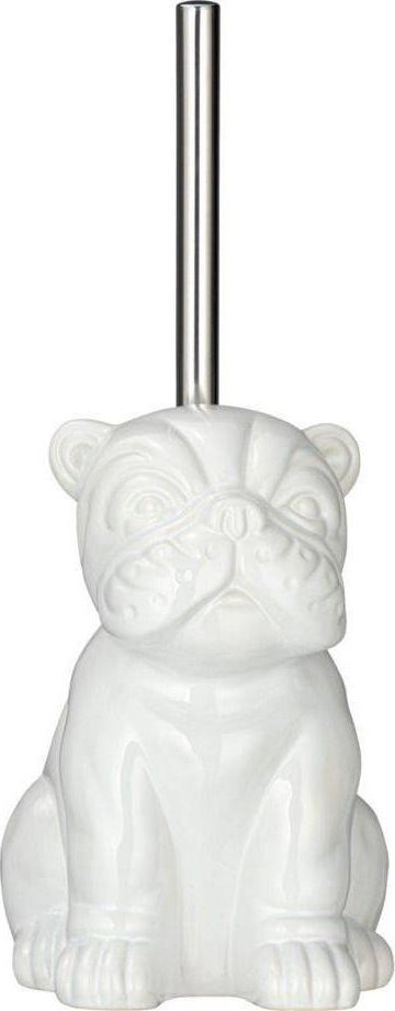 Furçë tualeti Wenko Bulldog me mbajtëse qeramike, 22cm, e bardhë