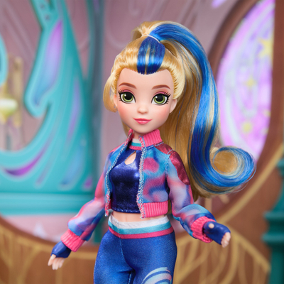 Kukull Fashion Unicorn Academy Isabel, 24cm, flok blu, shumëngjyrëshe