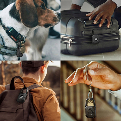 Mbajtëse Apple AirTag Tech-Protect Kevlar, për 1 ose 2 AirTag, e zezë