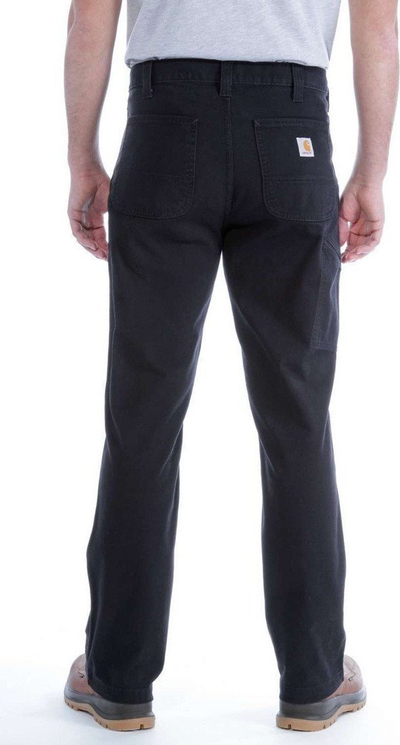 Pantallona pune Carhartt Duck Dungaree, W40 L32, pambuk i fortë, të zeza