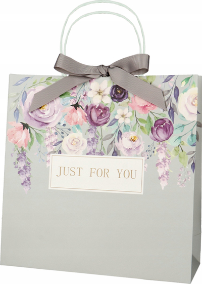 Qese dhuratash Incood Gift Bag, 28x28 cm, me fjongo, pastel me lule