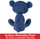 Lodër pelushi GUND Ripple Toothpick Teddy Bear, 38cm, teksturë e butë, blu
