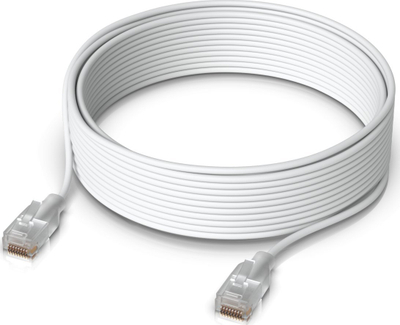 Kabllo rrjeti Ubiquiti UACC-Cable-Patch-EL-12M-W, 12m, nano thin, e bardhë