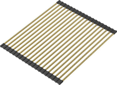 Tapet rrotullues për kuzhinë Quadron Roll up, 43 x 32 cm, Gold PVD, i zi