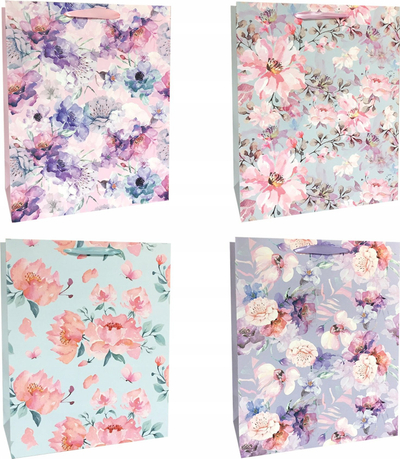 Qese dhurate Incood Gift Bag Pastel Roses, 26x32 cm, me lule pastel