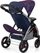 Karrocë lodrash Bayer Design Twin Star, për kuklla 46cm, me çantë shpatulle, blu rozë me njëbrirësh