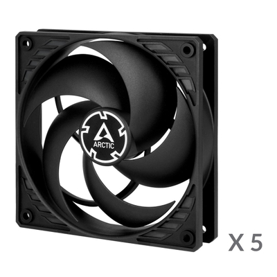 Ventilator kaste ARCTIC P12 PWM 120mm, set 5 copë, i zi