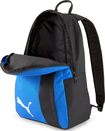 Çantë shpine Puma Team Goal 23 Backpack, sportive, me xhep anësor rrjete, blu me të zezë