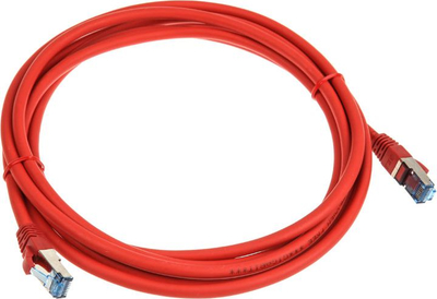 Kabllo rrjeti InLine Patch Cat.6A, S/FTP, 3m, e kuqe