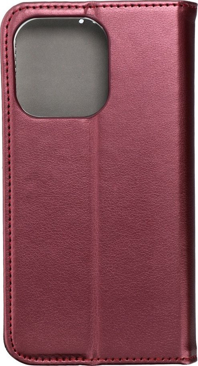 Mbulesë magnetike Smart Magneto për Apple iPhone 15 Pro, tip portofol, me qëndrim, ngjyrë burgundy