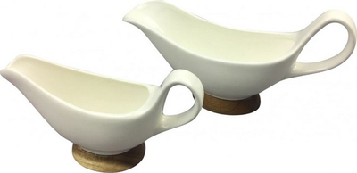 Set për salcë Kassel 93560, nga porcelani, të bardha