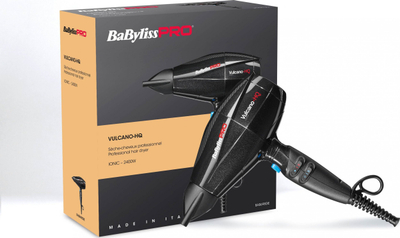 Tharse flokësh BaBylissPRO BAB6980IE, motor AC profesional, e vogël kompakte, e zezë