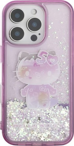Mbulesë telefoni Hello Kitty Liquid Glitter 50th Anniversary Party, për iPhone 16 6.1", model HKHCP16SL50PPU, lejla