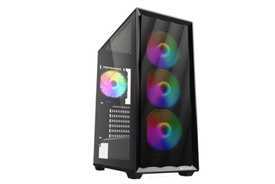 Kasa PC Sharkoon VK4 Rainbow, mid tower, RGB, xham i temperuar, e zezë