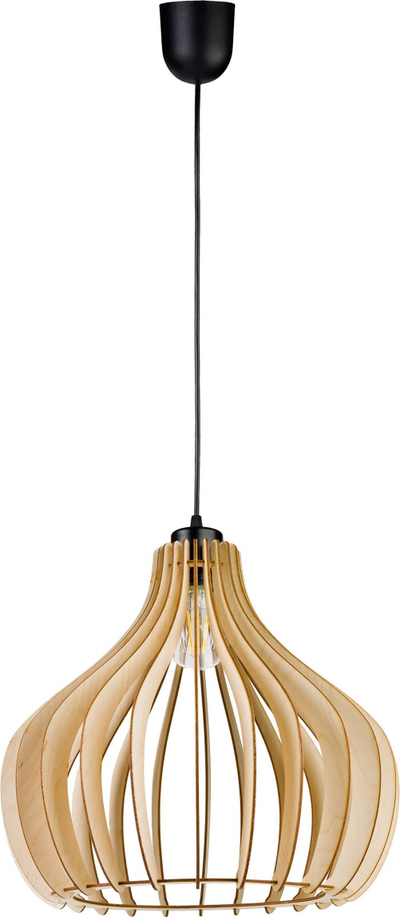 Llambë varese tavoni Adviti Yasin 400, 1x60W E27, dru, e zezë