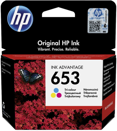 Ngjyrë për printer HP 3YM74AE, tre ngjyra, No. 653