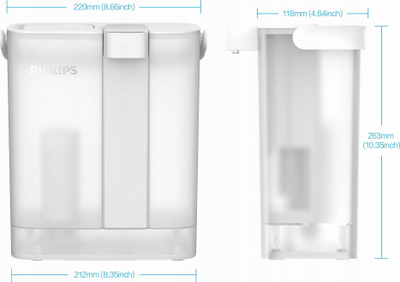 Kripe uji me filtër Philips Water Instant Filter Pitcher, 3L, Anticalc, transparente