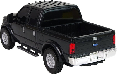 Lodër kamionçinë Ford F-350 Leantoys, me mekanizëm fërkimi, shkalla 1:28, e zezë