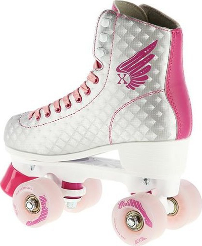 Patina me rrota Nils Extreme Retro Classic, lekure sintetike, nr 41, argjend me roze