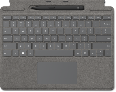 Tastierë Microsoft Surface Type Cover Alcantara, me hapësirë për pen, e zezë