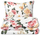 Set çarçafësh Matex, 140x200 cm, 100% pambuk sateni, rozë me zambakë