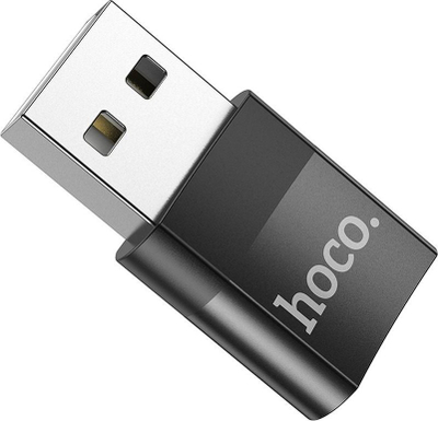 Përshtatës OTG Hoco UA17, Type C në USB A mashkull, i zi