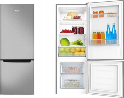 Frigorifer kombinë Amica FK244.4X(E), 205L, inox
