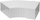 Konektor kanal ajrimi PVC, 4.3x2.2\", bërryl horizontal 15–60°, i bardhë