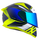 Helmetë moto Cassida Aero Drome, integrale, polikarbonat, blu fluoroshente e bardhë