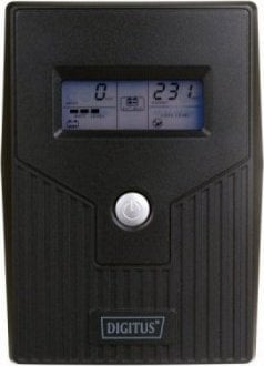 UPS Digitus Line Interactive, 800VA, me ekran LCD, ngjyrë e zezë