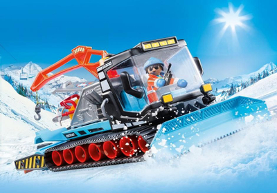 Lodër makinë bore Playmobil Snow Groomer, seri FamilyFun, shumëngjyrëshe