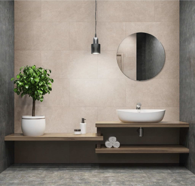 Pllaka muri Grosfillex Gx Wall+ Slate, set 5 copë, 45x90 cm, krem