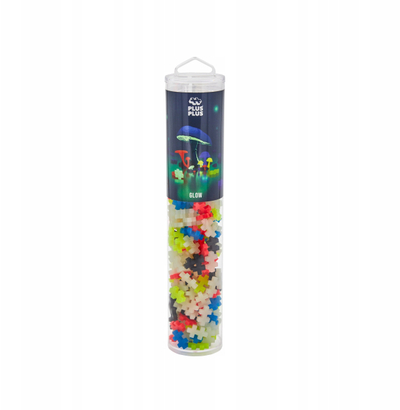Lodra me ndërtime Plus Plus Tube Glow Mix, 240 copa, me ngjyra të ndryshme