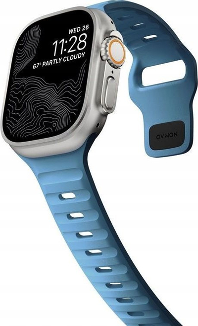 Byzylyk sportiv Nomad Sport Band M/L, për Apple Watch 42/44/45/49mm, silikon, blu elektrik