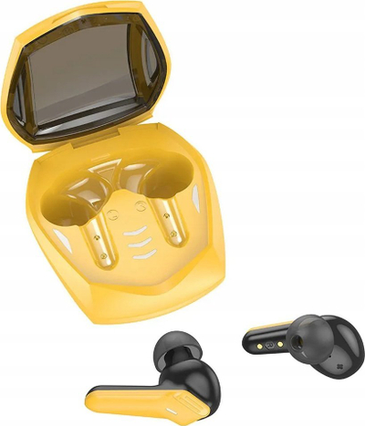 Kufje wireless gaming Hoco EW28 Magic, Bluetooth 5.3, True Wireless, të verdha