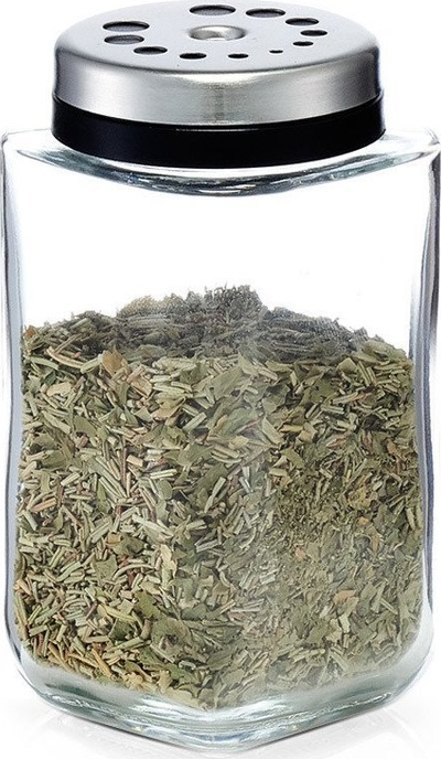 Set dozuesi qelqi për erëza Zeller, 1 dozues qelqi, 1 enë erëzash, 1 pjatëz qelqi transparent