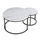 Set 2 tavolina për kafe (HM8763.12), bardhë/ zezë