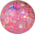Top antistres Hipo Glitter Flower, 6cm, squishy, rozë me xixa