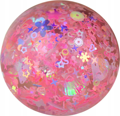 Top antistres Hipo Glitter Flower, 6cm, squishy, rozë me xixa