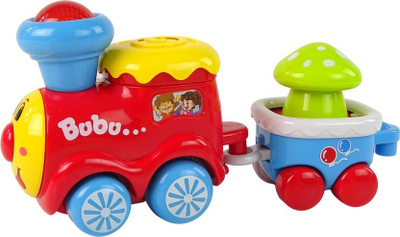 Lodër tren muzike Leantoys Bubu, me drita, me zëra, shumëngjyrësh