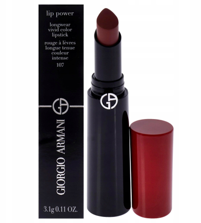 Ruzh buzësh Giorgio Armani Lip Power 107 Soft Beige, qëndrueshmëri e gjatë, 3.1g, bezhë e butë