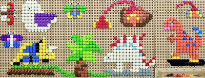 Set lodër MASTERKIDZ Geometric Elements, 256 copë, 8 ngjyra, shumëngjyrëshe