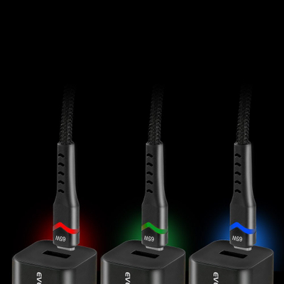Kabllo USB Everactive CBB-3PDR, USB C PD, 3m, RGB LED