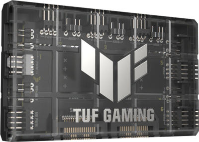 Hub ventilatorësh ASUS TUF Gaming ARGB PWM, 6 porta, 2x SATA, i zi