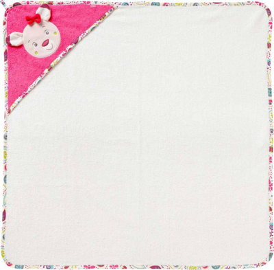 Peshqir me kapuç Fehn Sweetheart Doe, 80 x 80 cm, për bebe, shumëngjyrësh