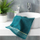 Peshqir duarsh Douceur Belina, 30x50 cm, 100% pambuk, blu petrol