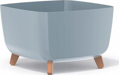 Vazo dekorative GRACIA SQUARE, 39 cm, plastike, gri e çelët