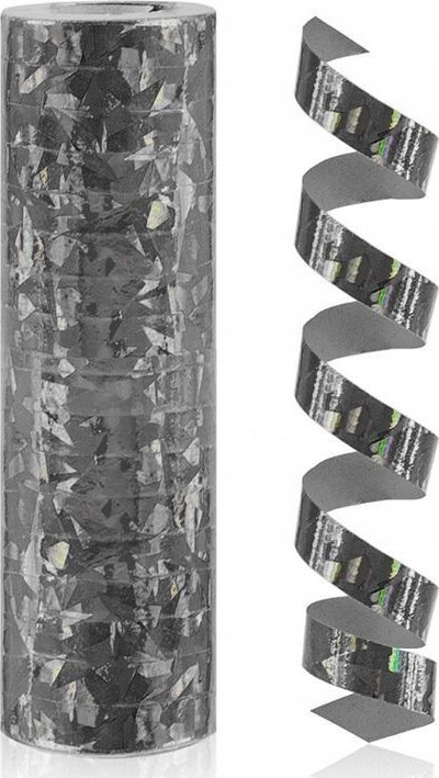 Shirit dekorativ holografik Godan, 4 m, i zi, 1 copë