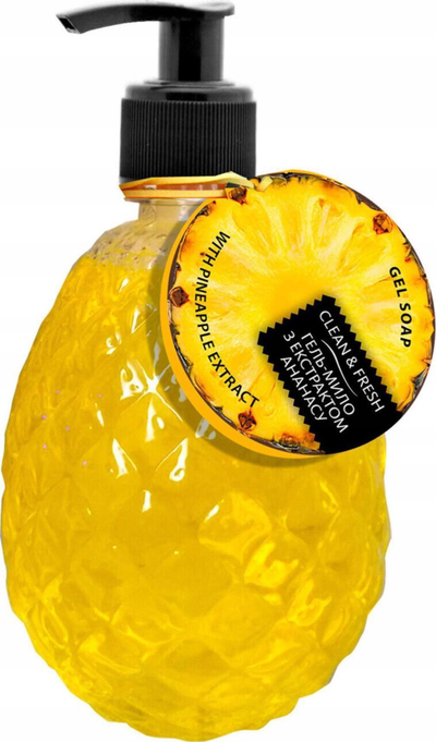 Диспенсер за течен сапун Energy of Vitamin, 500 ml, мирис на ананас, проѕирен